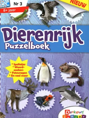 Denksport Junior Dierenrijk Puzzelboek - 03 2025