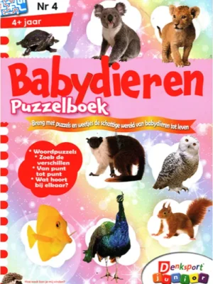 Denksport Babydieren Puzzelboek - 04 2025