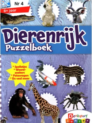 Denksport Junior Dierenrijk Puzzelboek - 04 2025
