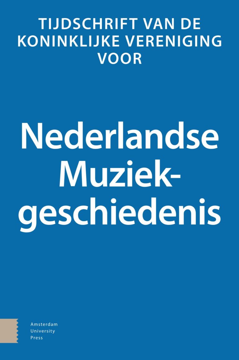 Tijdschrift van de Koninklijke Vereniging voor Nederlandse Muziekgeschiedenis