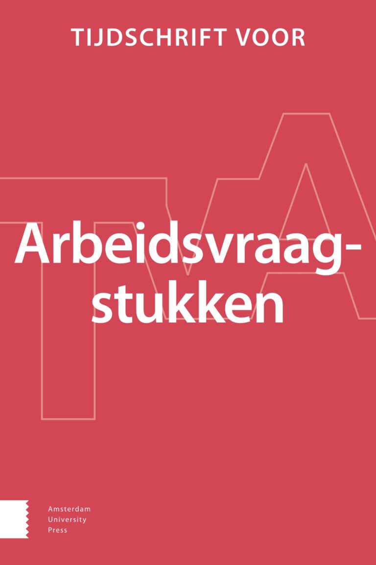 Tijdschrift voor Arbeidsvraagstukken