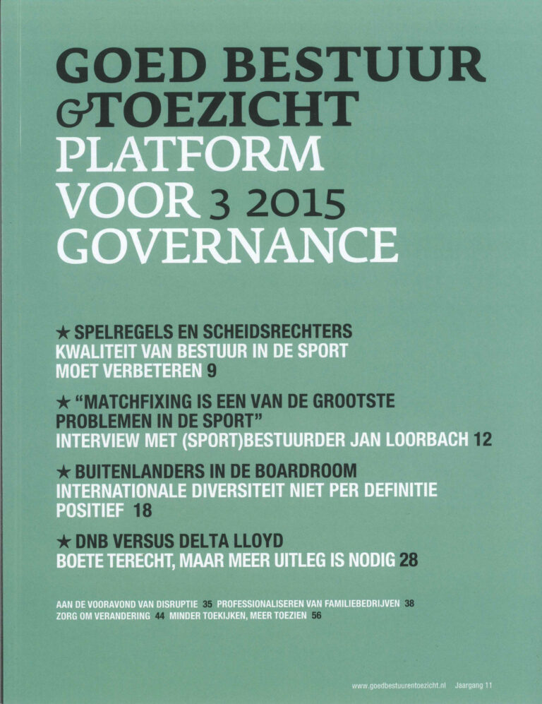 Goed Bestuur & Toezicht, platform voor governance