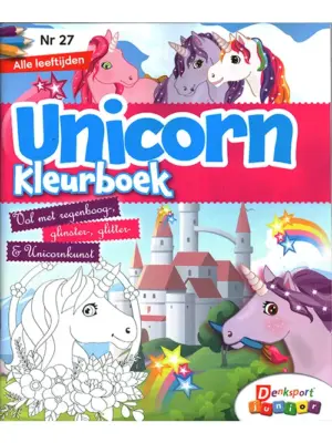 Denksport voor kids! Unicorn Kleurblok - 27 2026